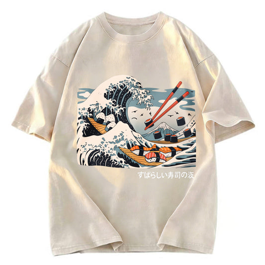 Tokyosol The Great Sushi Wave Washed T Shirt
