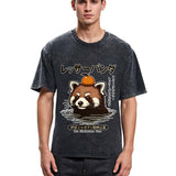 Tokyosol Cute Red Panda Washed T Shirt