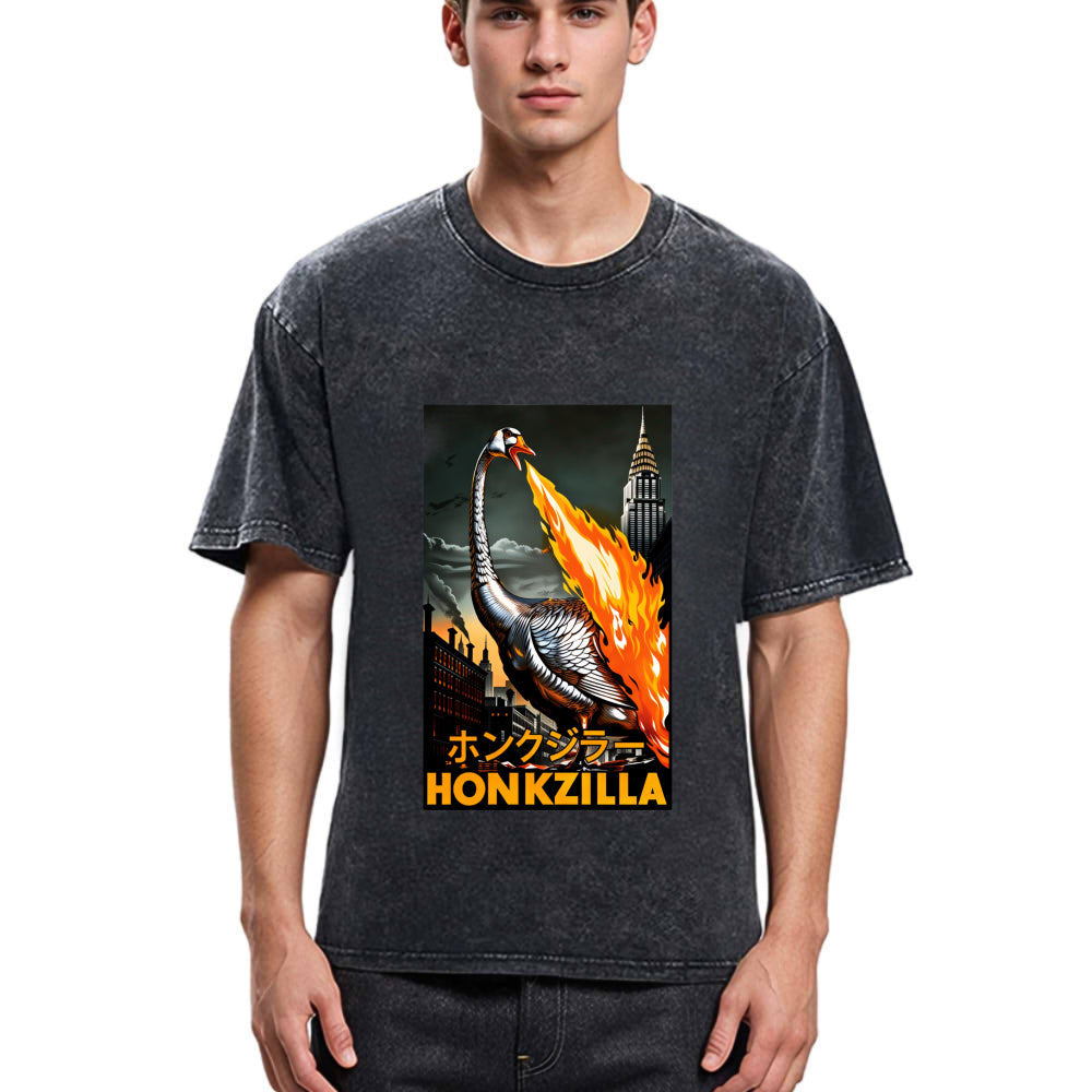 Tokyosol Honkzilla Goose Fleece Lined T Shirt
