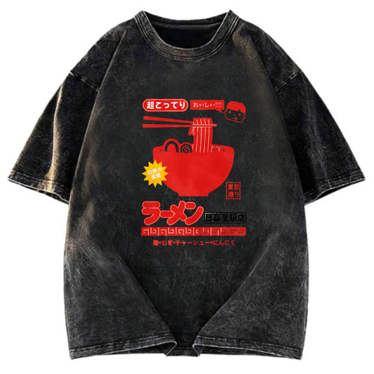 Tokyosol Nippori Station Ramen Washed T Shirt