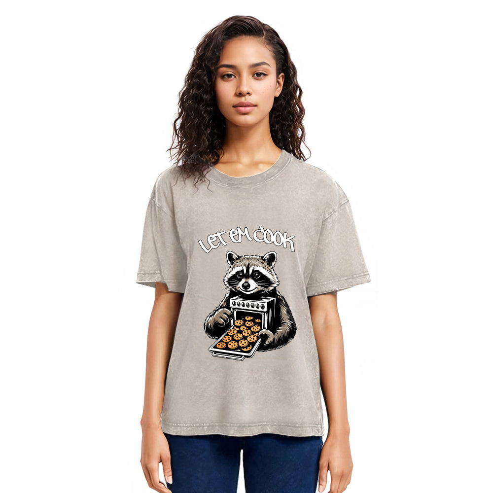 Tokyosol Let Em Cook Raccoon Washed T Shirt