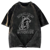 Tokyosol Overthink Raccoon Back Washed T Shirt