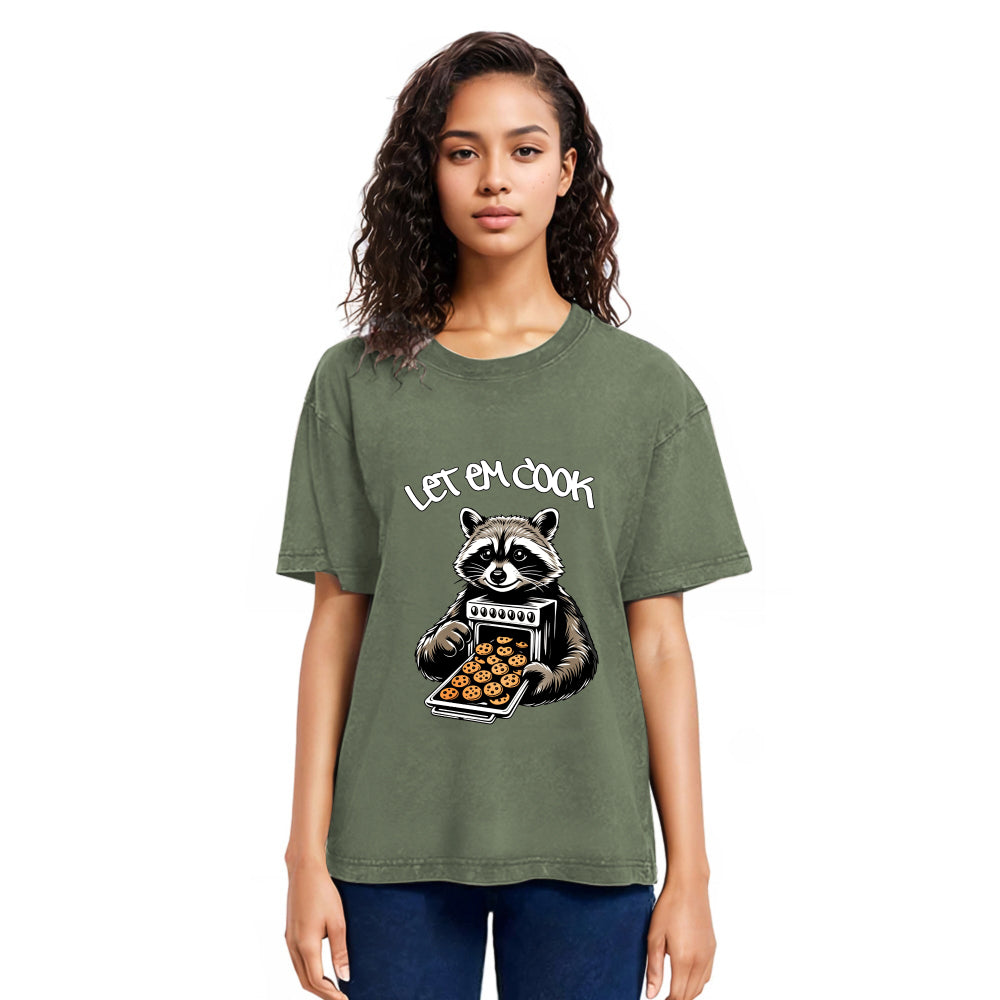 Tokyosol Let Em Cook Raccoon Washed T Shirt
