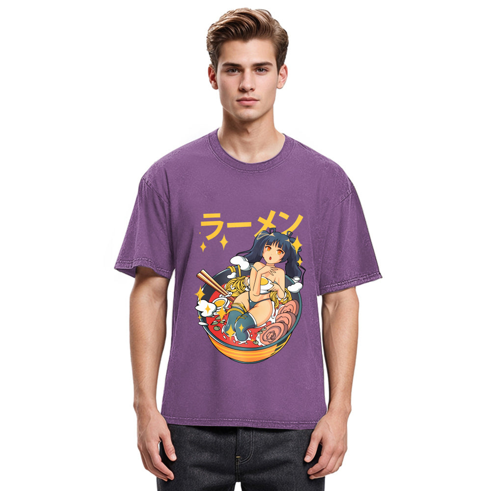 Tokyosol Girls And Ramen Washed T Shirt