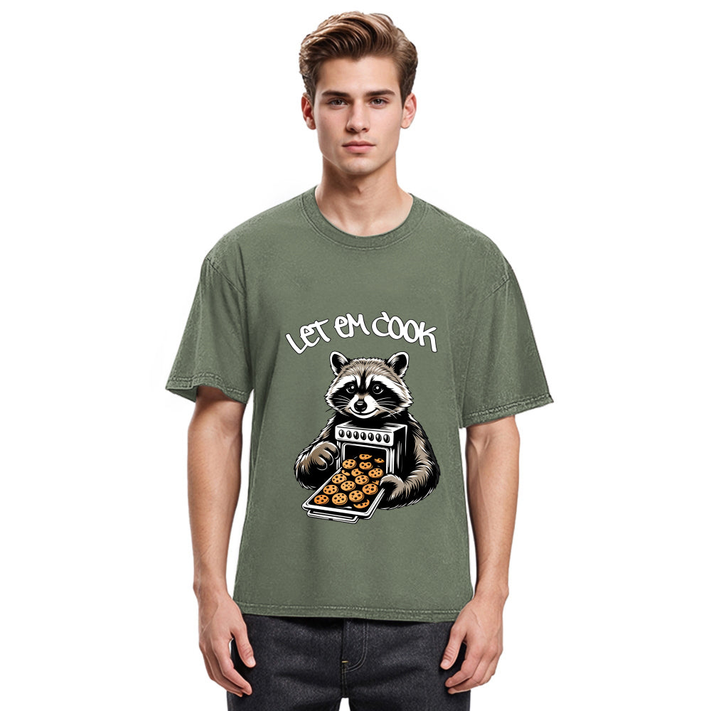 Tokyosol Let Em Cook Raccoon Washed T Shirt