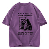 Tokyosol Raccoon Not Studied Washed T Shirt