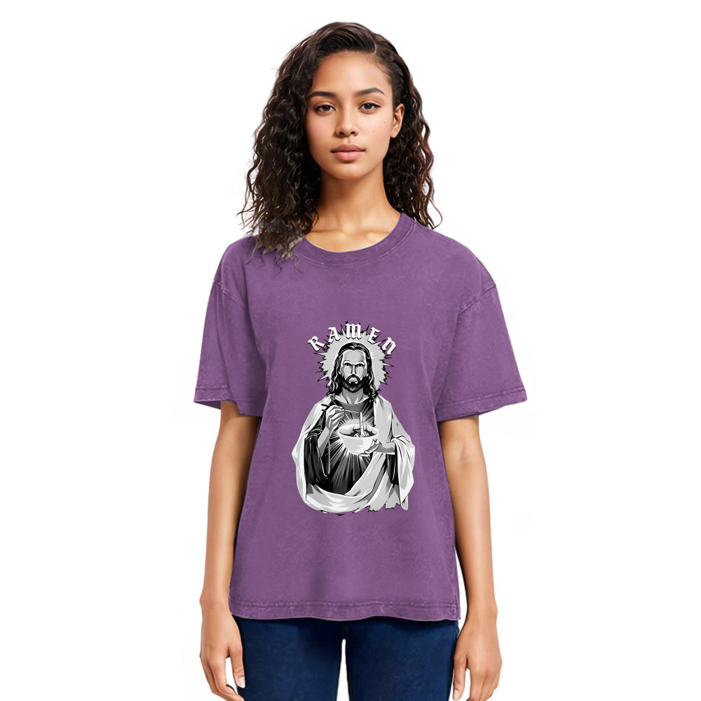 Tokyosol Ramen Lover Jesus Washed T Shirt