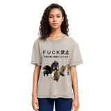 Tokyosol Four Finger Animal Forbidden Fuck Washed T Shirt