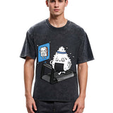 Tokyosol Funny Sushi Fitness Washed T Shirt