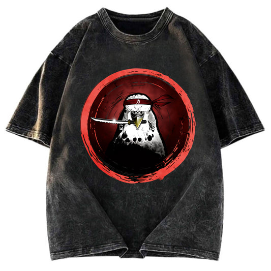 Tokyosol Funny Parrot Samura Washed T Shirt
