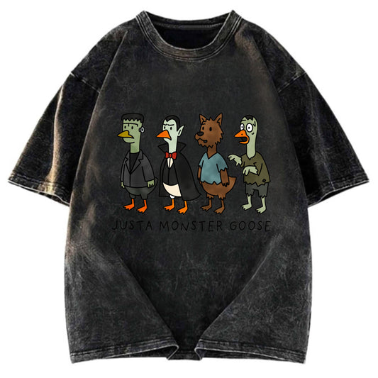 Tokyosol Just A Monster Goose Washed T Shirt