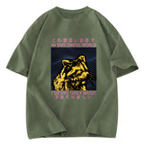 Tokyosol Raccoon Listening To Music Washed T Shirt