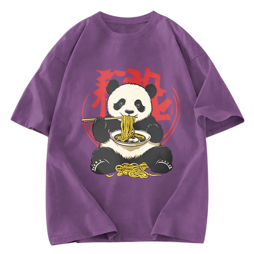 Tokyosol Retro Panda Ramen Washed T Shirt