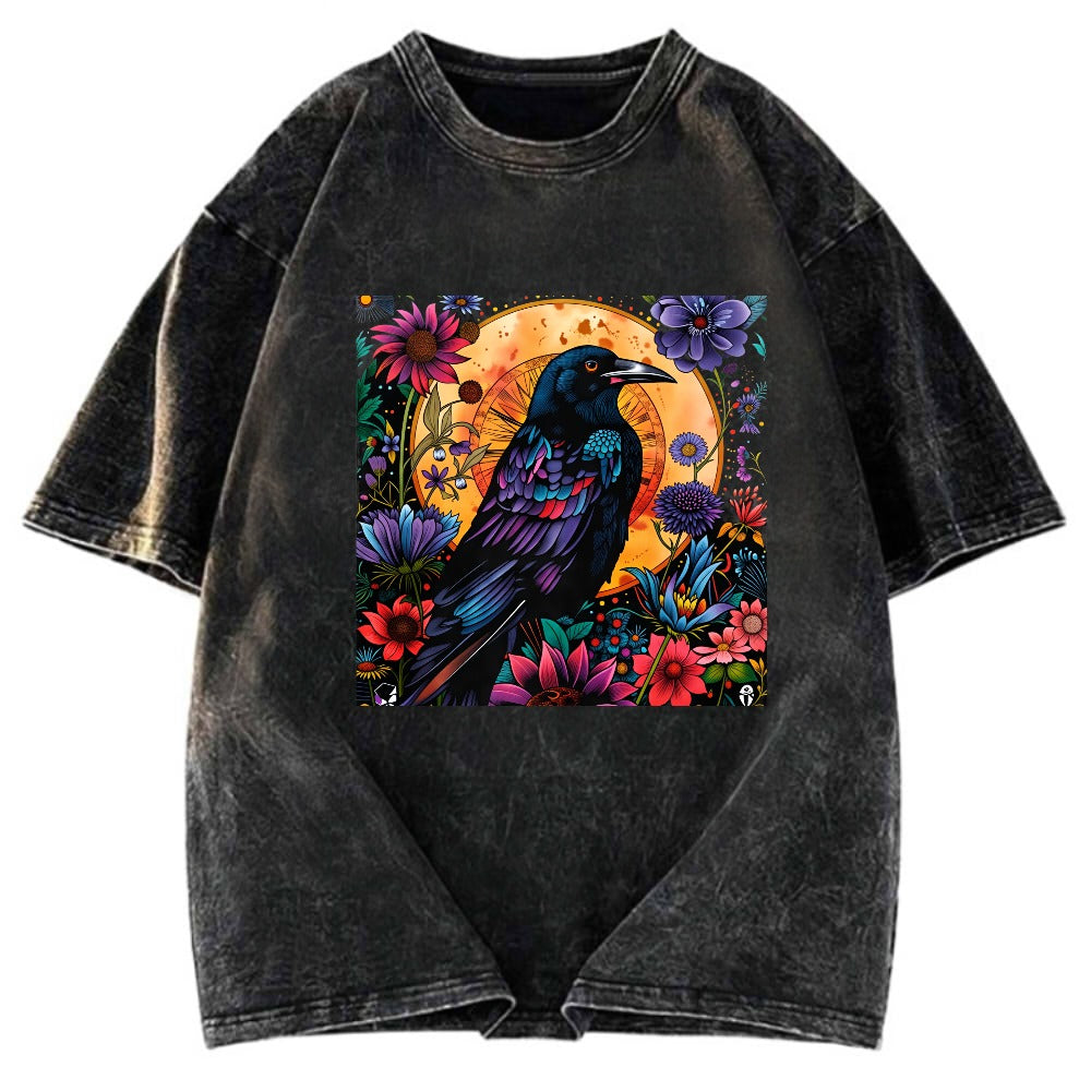 Tokyosol Mandala Crow Washed T Shirt