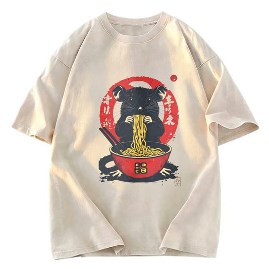Tokyosol Retro Rat Ramen Washed T Shirt