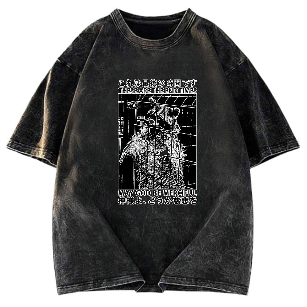 Tokyosol May God Be Merciful Back Washed T Shirt
