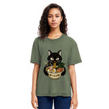Tokyosol Cat Ramen Fanatic Washed T Shirt