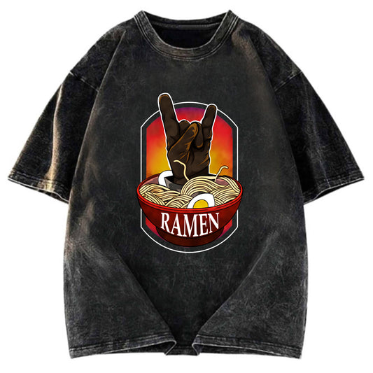 Tokyosol Ramen Hand Gesture Washed T Shirt