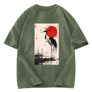Tokyosol Japanese Crane Washed T Shirt