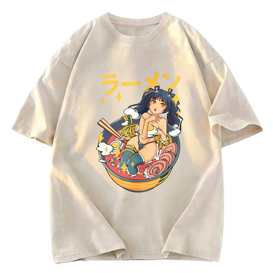 Tokyosol Girls And Ramen Washed T Shirt