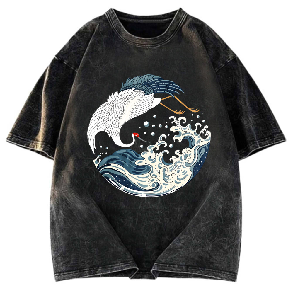 Tokyosol Japanese Sea Bird Washed T Shirt