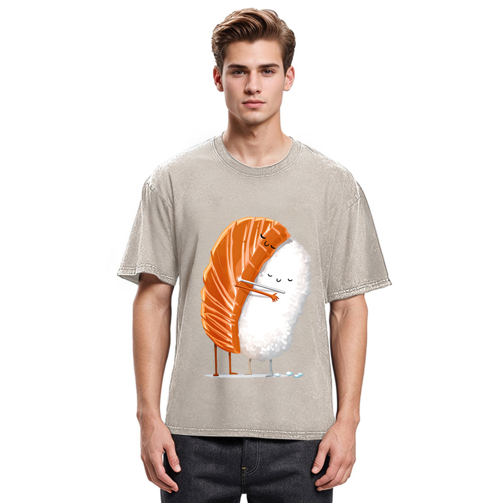 Tokyosol Sushi Hug Japan Washed T Shirt