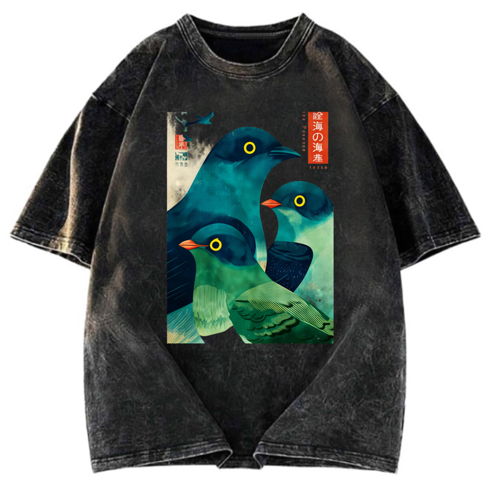 Tokyosol Petrels Of The Painted Sea Washed T Shirt