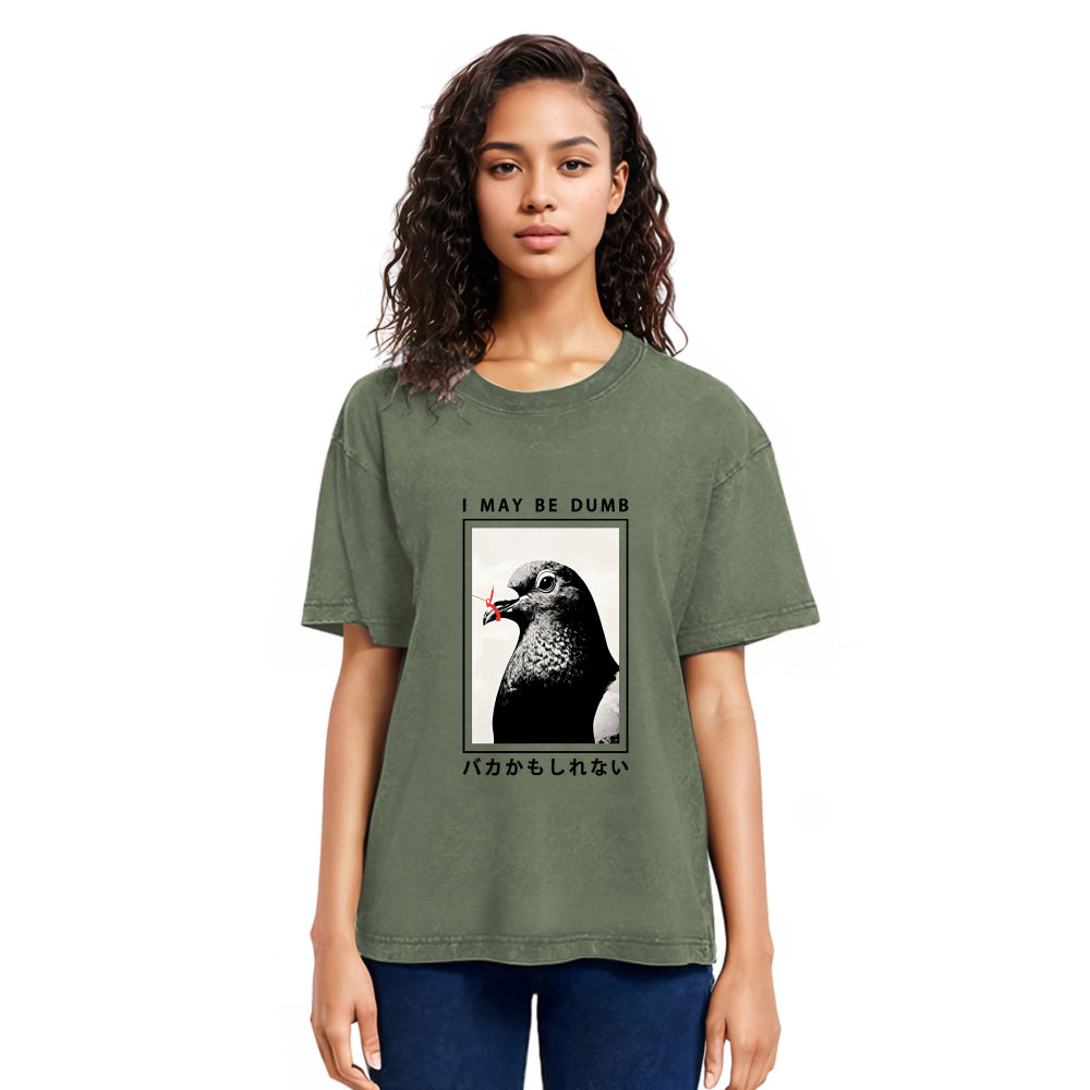 Tokyosol I May Be Dumb Funny Washed T Shirt