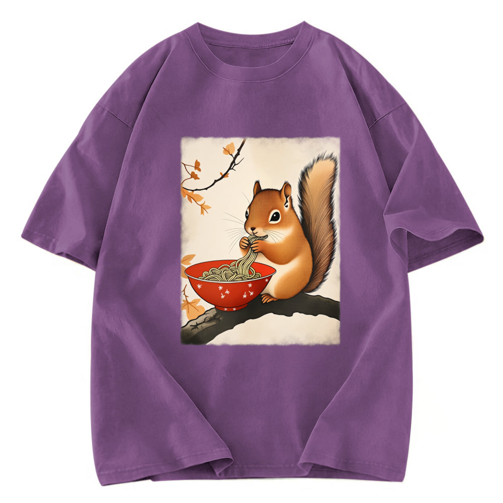 Tokyosol Squirrel Eating Ramen Washed T Shirt