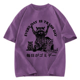 Tokyosol Every Day Is Trash Day Washed T Shirt