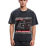 Tokyosol Economy Raccoon Meme Washed T Shirt