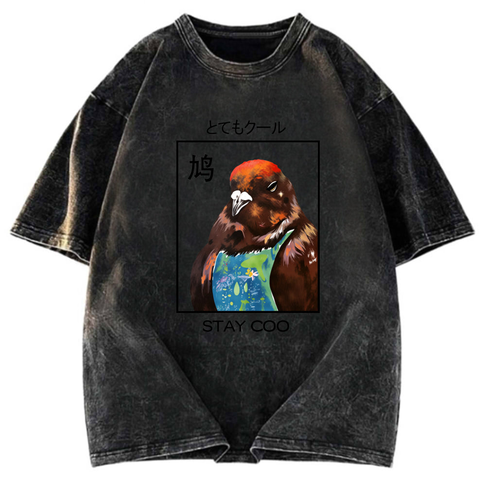 Tokyosol Stay Cool Pigeon Washed T Shirt