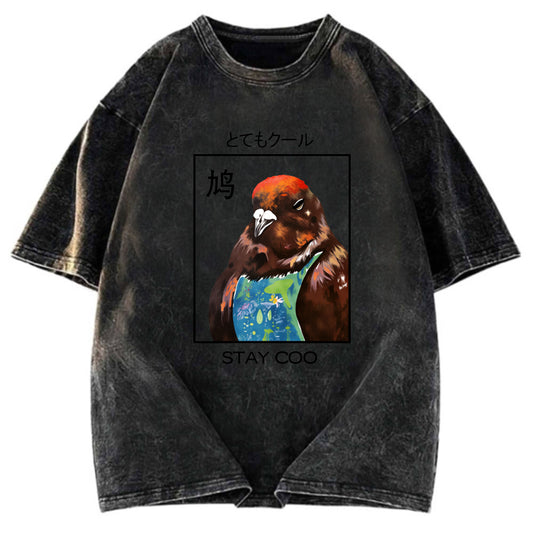 Tokyosol Stay Cool Pigeon Washed T Shirt