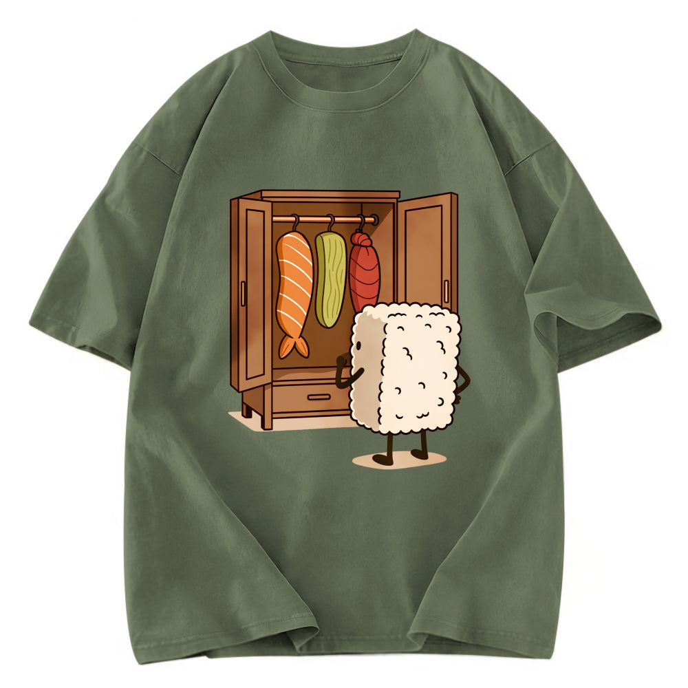 Tokyosol Sushi Pick Out Clothes Washed T Shirt