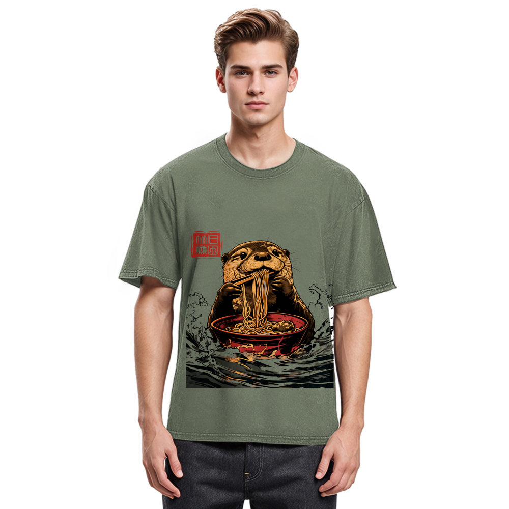 Tokyosol Ramen Lover Otter Washed T Shirt
