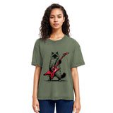 Tokyosol Raccoon Playing Guitar Washed T Shirt