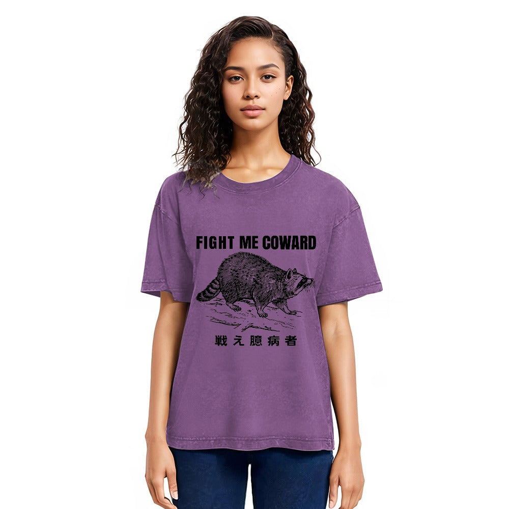 Tokyosol Fight Raccoon Japanese Washed T Shirt