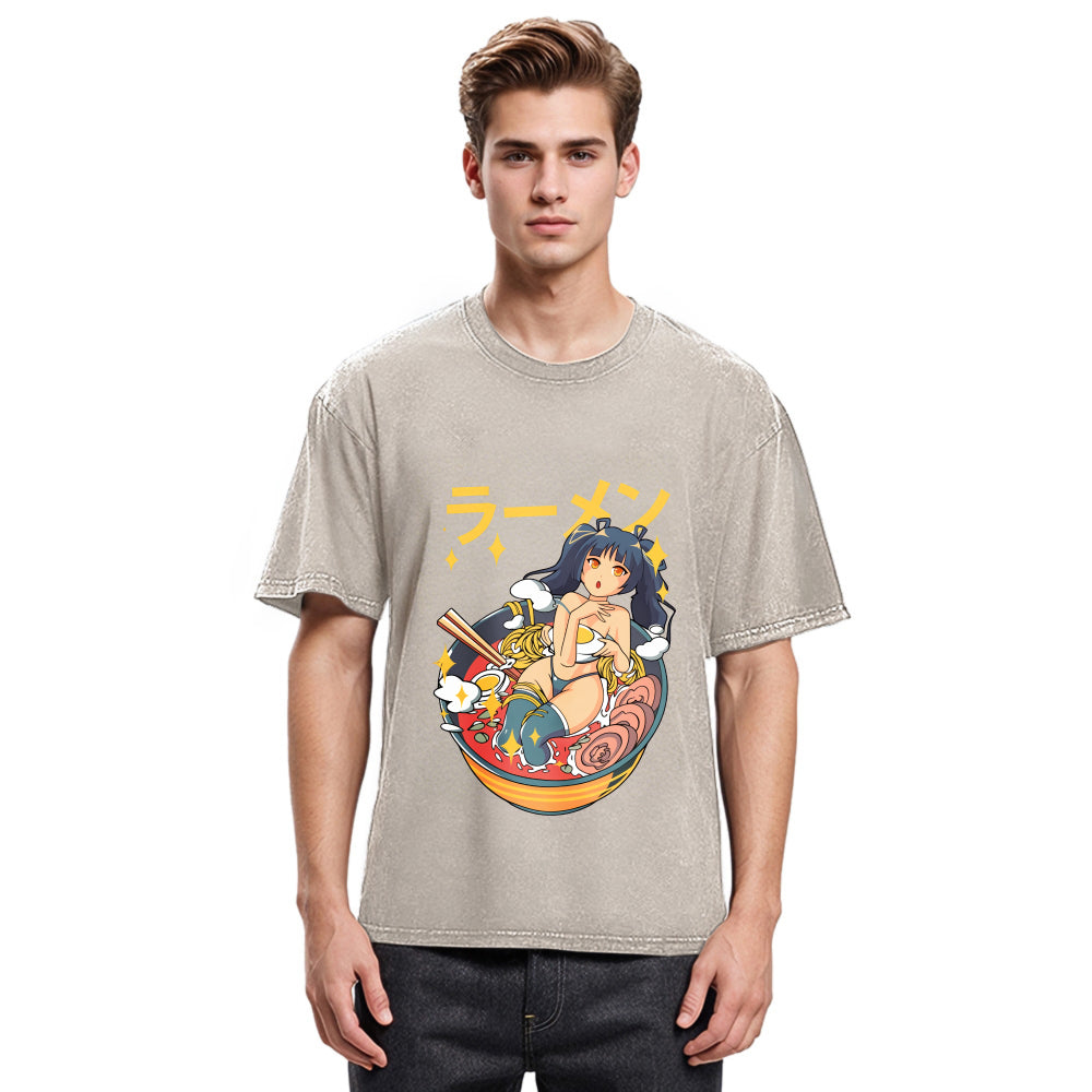 Tokyosol Girls And Ramen Washed T Shirt