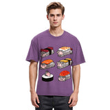 Tokyosol Cute Hippo Sushi Washed T Shirt Washed T Shirt