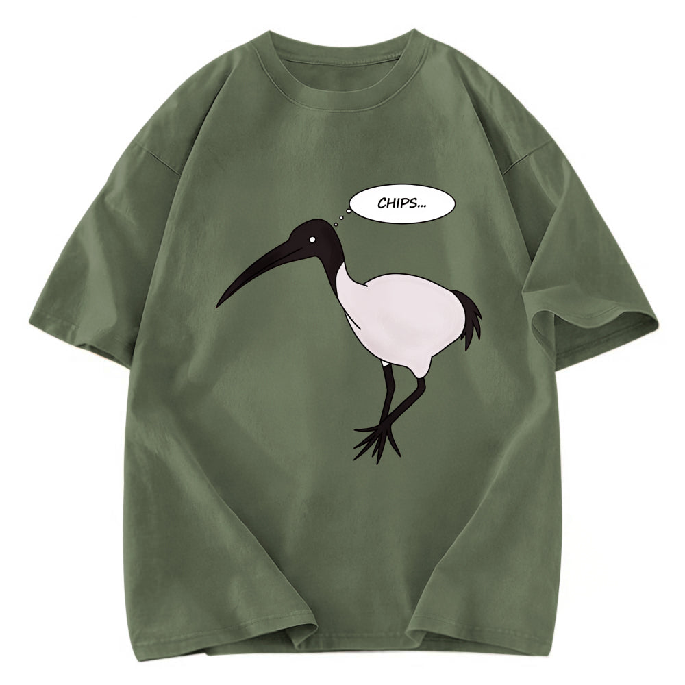 Tokyosol Chicken Loves Chips Washed T Shirt