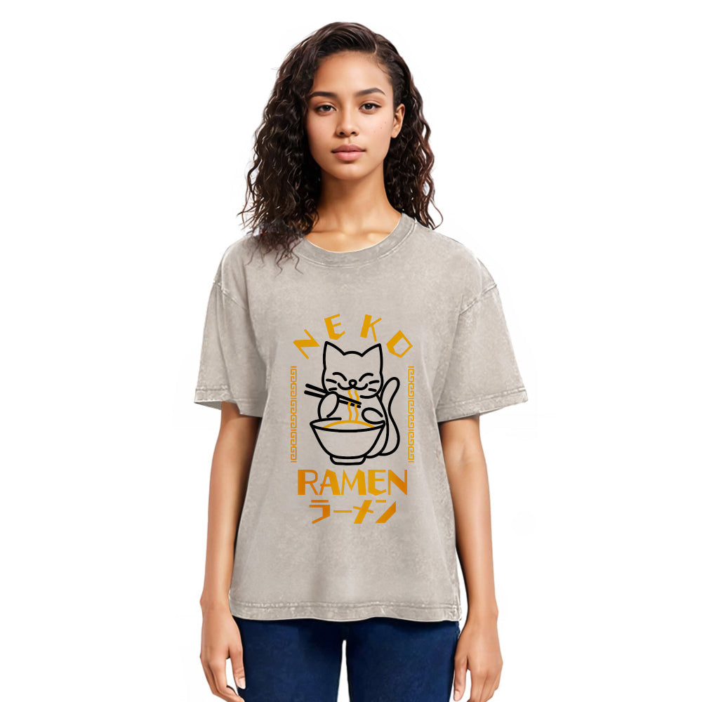 Tokyosol Cat Obsessed With Ramen Classic T-Shirt