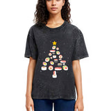 Tokyosol Sushi Christmas Tree Washed T Shirt