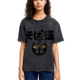 Tokyosol Cat Ramen Bowl Washed T Shirt