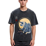 Tokyosol Cute Japanese Sushi Cat Washed T Shirt