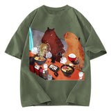 Tokyosol Ramen Lovers Capybara Funny Washed T Shirt