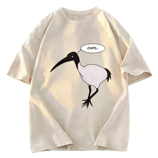 Tokyosol Chicken Loves Chips Washed T Shirt