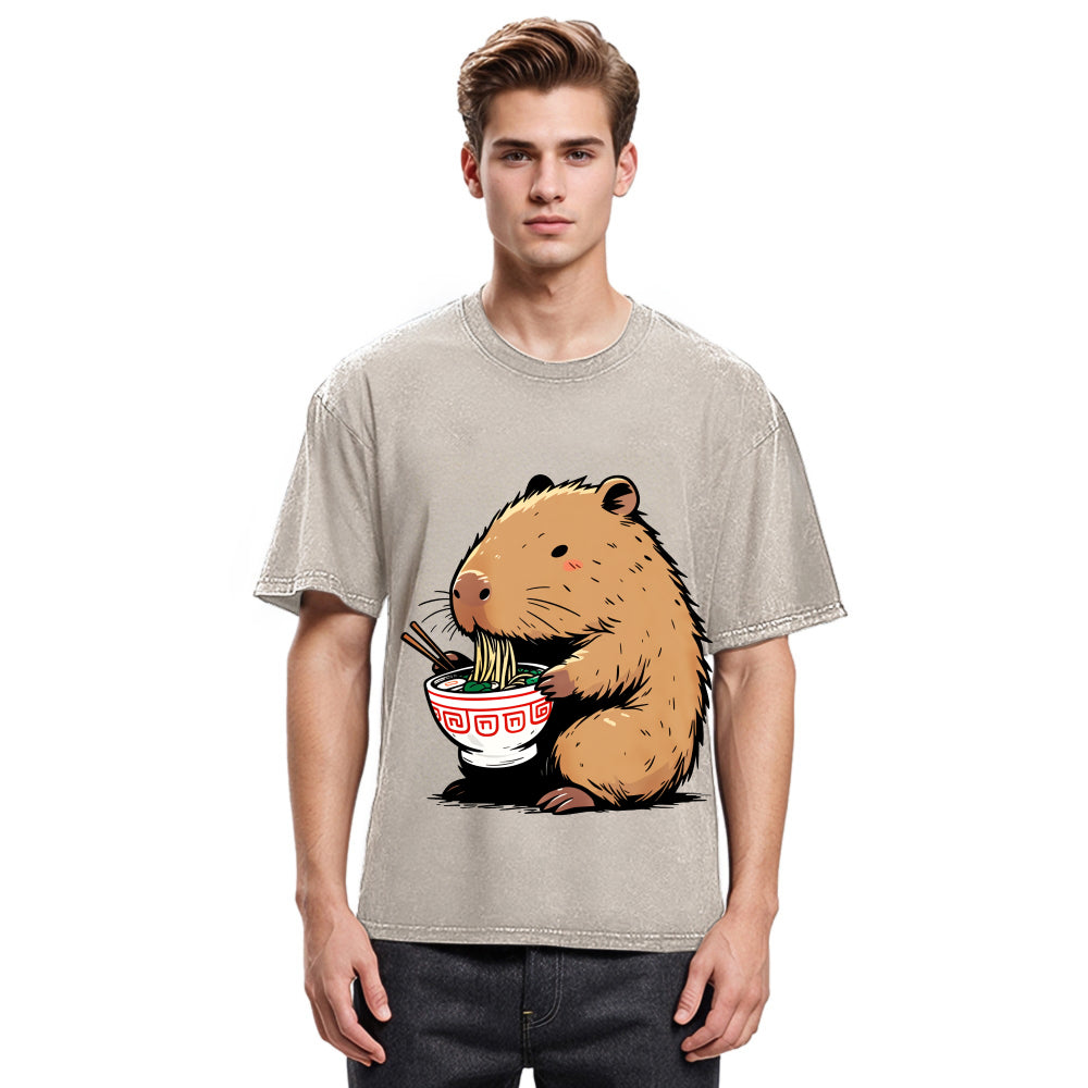 Tokyosol Ramen Lover Capybara Washed T Shirt