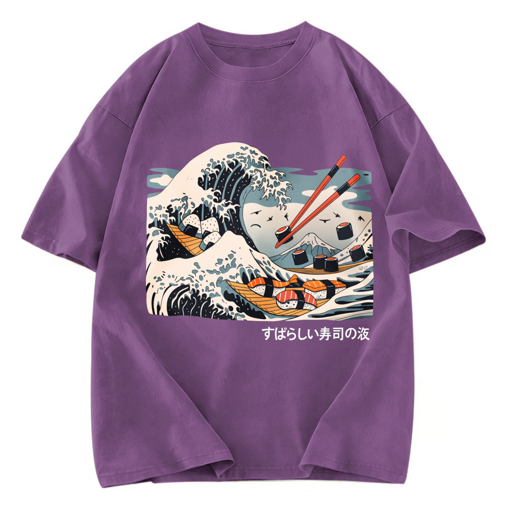 Tokyosol The Great Sushi Wave Washed T Shirt
