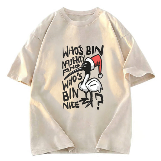 Tokyosol Christmas Bin Chicken Washed T Shirt