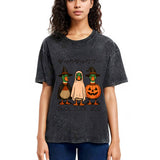 Tokyosol Funny Goose Halloween Washed T Shirt